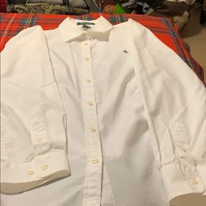 Ralph Lauren white long sleeve Oxford shirt-1X